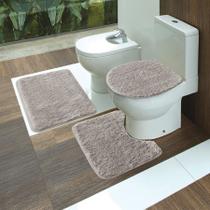 Jogo Tapetes P/Banheiro C/3 Peças Vip Class Areia Jolitex