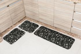 Jogo Tapetes para Cozinha Tecil Pop 3 Pecas Beer