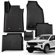 Jogo Tapetes Tipo Bandeja Preto Modelo Fastback 2022 a 2026 5 Peças Borracha Borda Alta Grid