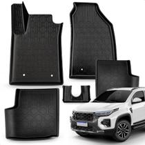 Jogo Tapetes Tipo Bandeja Preto Modelo Strada 2021 a 2026 5 Peças Borracha Borda Alta Grid Jogo Tapetes Tipo Bandeja Preto Modelo Strada 2021 a 2026 5 Peças Borracha Borda Alta Grid