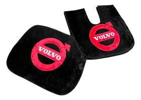 Jogo Tapetinho Universal Volvo Preto com logo Vermelho