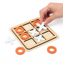 Jogo Tic Tac Toe KESLOT Wooden Board XO Brinquedo de mesa para crianças