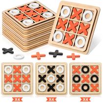 Jogo Tic Tac Toe Libima Wooden Mini Jogos de Tabuleiro Familiares x12