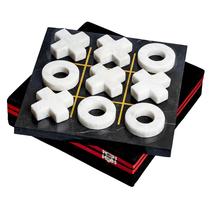 Jogo Tic Tac Toe UMAID Marble 25x25 cm Preto e branco