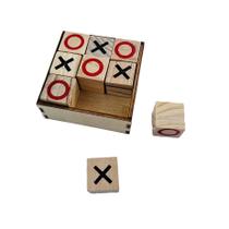Jogo Tic Tac Toe XSDY de madeira feito de madeira para a família