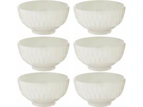 Jogo Tigela Bowl Porcelana Branca Balloon 300ml 6 Unidades - Lyor