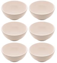 Jogo Tigela Bowl Porcelana Clean Branca 350ml 6 Unidades - Lyor