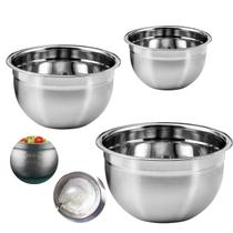 Jogo Tigelas Mixing Bowl Aço Inox Multiuso 18-22-26 cm 3 Pçs Jogo Tigelas Mixing Bowl Aço Inox Multiuso 18-22-26 cm 3 Pçs
