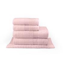 Jogo Toalha Banho 5 Pçs Cristal Renda Renascen Petala Bouton