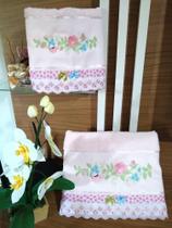 Jogo toalha banho bordada Jogo toalha banho bordada