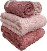Jogo Toalha Banho E Rosto 4 Pçs Fio Penteado Buddemeyer Cor rosa pétala Jogo Toalha Banho E Rosto 4 Pçs Fio Penteado Buddemeyer Cor rosa pétala