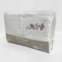 Jogo toalha brisa camile 4pç - bouton - 70 x 140 cm - branco