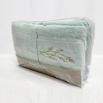 Jogo toalha brisa ramos 4pç bouton 70 x 140 cm mineral