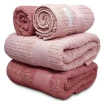 Jogo toalha de banho gigante 4 peças fio penteado - buddemeyer Jogo toalha de banho gigante 4 peças fio penteado - buddemeyer