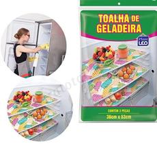 Jogo Toalha De Geladeira E Armário Estampada Lavável Prati 3 uni