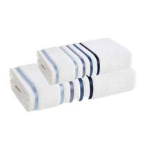 Jogo Toalha Lumina Fio Penteado 2 Peças Branco ul Karsten Jogo Toalha Lumina Fio Penteado 2 Peças Branco ul Karsten