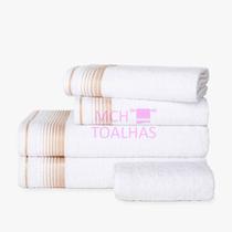 Jogo Toalhas 5 Peças Luxo 2 Banho 2 Rosto 1 Piso Berlim