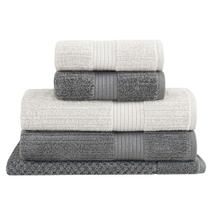 Jogo Toalhas Banhão Buddemeyer 5p Fio Penteado Cinza 0130