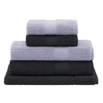 Jogo Toalhas Banhão Buddemeyer 5p Fio Penteado Grafite 0125 Jogo Toalhas Banhão Buddemeyer 5p Fio Penteado Grafite 0125