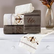 Jogo Toalhas De Banho E Rosto Aurora Com 5 Pçs Super Grossa Jogo Toalhas De Banho E Rosto Aurora Com 5 Pçs Super Grossa