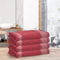 Jogo Toalhas de Banho Gigante 0.75 x 1.45 mts 100% Algodão - 4 Peças