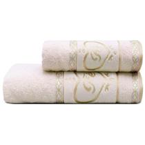 Jogo Toalhas de Banho Rosa 2 Peças Emocione Jacquard - Appel