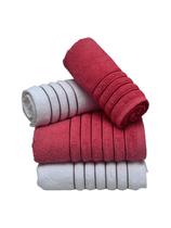 Jogo Toalhas de Toalhas 4 peças Banho e Rosto Orfeu Felpuda Luxo Grande Grossa