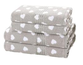 Jogo Toalhas Dohler Prisma Love 4 Peças Banho e Rosto