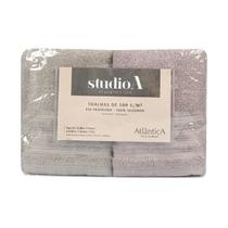 Jogo Toalhas Para Banho 5Pçs Nude/Rose Atlântica Fio Penteado