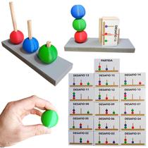 Jogo Torre De Londres Brinquedo Educativo Madeira 16 Cartas - Zaramela Brinquedos