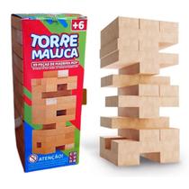 Jogo Torre de Madeira Maluca Estratégia Equilíbrio 39 Blocos - Pais e Filhos Jogo Torre de Madeira Maluca Estratégia Equilíbrio 39 Blocos - Pais e Filhos