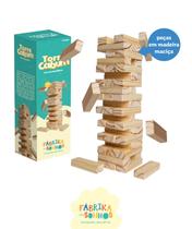 Jogo Torre do Equilíbrio Cabum 54 Peças em Madeira para Desafiar e Divertir Jogo Torre do Equilíbrio Cabum 54 Peças em Madeira para Desafiar e Divertir