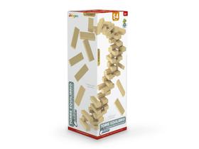 Jogo torre equilibrio jenga em madeira 54 peças brinquedos junges