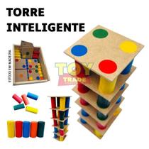 Jogo Torre Inteligente 63 Peças Madeira Colorido - Toy Trade - Toy Trade Oficial