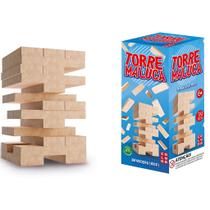 Jogo Torre Maluca 39 Peças Blocos De Madeira Jogo Torre Maluca 39 Peças Blocos De Madeira