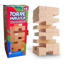Jogo Torre Maluca 39 Peças Madeira Equilíbrio Pais & Filhos Jogo Torre Maluca 39 Peças Madeira Equilíbrio Pais & Filhos