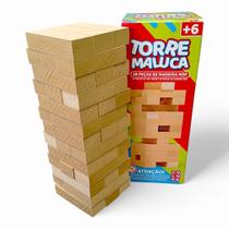 Jogo Torre Maluca 39 Peças Madeira MDF Infantil +6 Anos Interativo Pais e Filhos Jogo Torre Maluca 39 Peças Madeira MDF Infantil +6 Anos Interativo Pais e Filhos