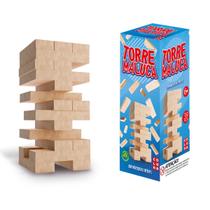 Jogo Torre Maluca 39 Peças MDF Coluna Equilíbrio e Diversão Jogo Torre Maluca 39 Peças MDF Coluna Equilíbrio e Diversão