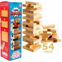 Jogo Torre Maluca Brinquedo D Mesa Equilíbrio Madeira Maciça Jogo Torre Maluca Brinquedo D Mesa Equilíbrio Madeira Maciça