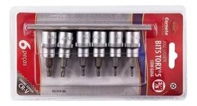 Jogo Torx Corneta Soquete BITS 06 peças c guia 3/8" Ref.3321660