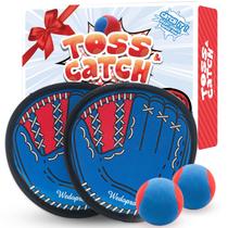 Jogo Toss and Catch Ball Wedopro Kids com luva de beisebol azul