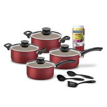 Jogo Tramontina Panelas 4 Pç, Faqueiro 30 Pçs E Ability 3 Pç