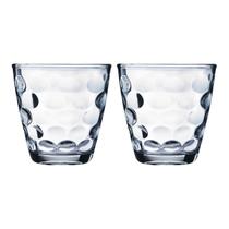 Jogo Transparente Redondo Bangkok 2 Copos 250ML Vidro Suco - WELLMIX