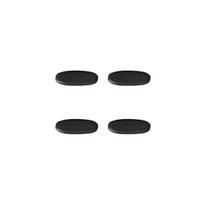Jogo Travessa Oval Rasa Grande Orgânico Preto Matte Kit 4 Un