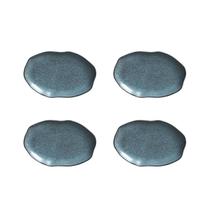 Jogo Travessa Oval Rasa Média Bio Night Sky Cerâmica Kit C/4