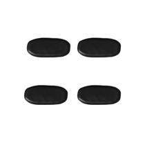 Jogo Travessa Oval Rasa Pequena Orgânico Preto Matte Kit C/4