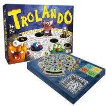 Jogo Trolando Pais e Filhos Tabuleiro Giratório com Buracos, Peões e Dado Divertido e Educativo para 2 a 4 Jogadores