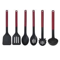 Jogo Utensilios Cozinha Completo 6 Peças Vermelho KitchenAid