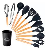 Jogo Utensílios De Cozinha 12 Peças Silicone Colher Concha Jogo Utensílios De Cozinha 12 Peças Silicone Colher Concha