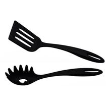 Jogo Utensílios de Cozinha Nylon 2 Peças Preto Tramontina Jogo Utensílios de Cozinha Nylon 2 Peças Preto Tramontina